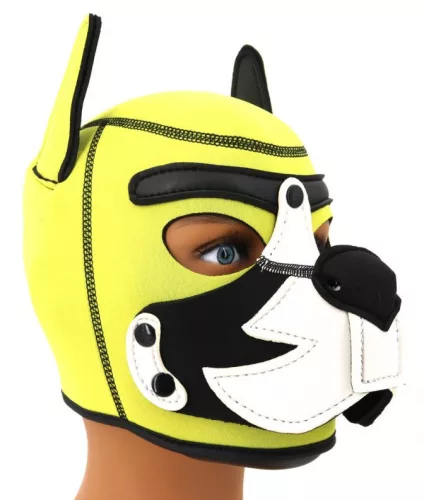 Puppy Fox – sárga-fehér neoprén maszk