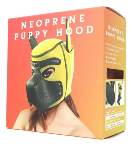 Puppy Fox – sárga-fehér neoprén maszk