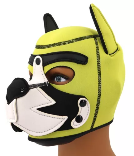 Puppy Fox – sárga-fehér neoprén maszk