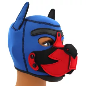 Puppy Fox – kék-piros neoprén maszk erotikus játékhoz