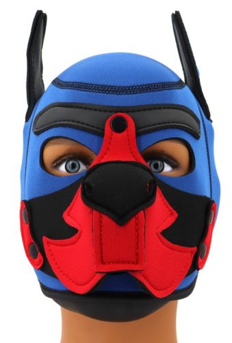 Puppy Fox – kék-piros neoprén maszk erotikus játékhoz