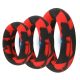 Silimix 3 darabos péniszgyűrű készlet, piros-fekete