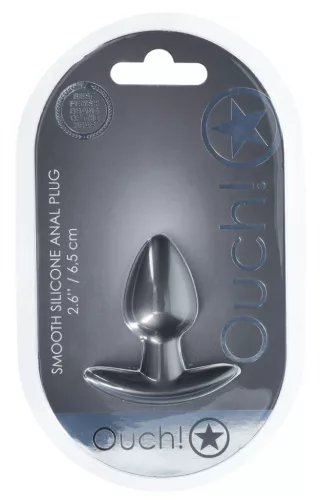 Metál Plug S – prémium szürke anális izgató 5 x 2,7 cm