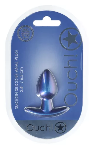 Metál anál duga S – prémium kék 5 x 2.7 cm