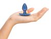 Metál anál duga S – prémium kék 5 x 2.7 cm
