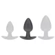 Metál plug – prémium anális izgató, 6,5 x 3,3 cm, szürke