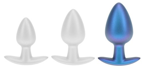 Metál Plug L – prémium anális izgató, kék 7.5 x 4 cm