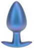 Metál Plug L – prémium anális izgató, kék 7.5 x 4 cm