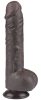 Prémium fekete bőrhatású dildo – 18 x 4,7 cm