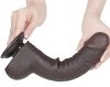 Prémium fekete bőrhatású dildo – 18 x 4,7 cm