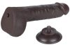 Prémium fekete bőrhatású dildo – 18 x 4,7 cm