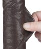 Prémium fekete bőrhatású dildo – 18 x 4,7 cm