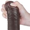 Prémium fekete bőrhatású dildo – 18 x 4,7 cm