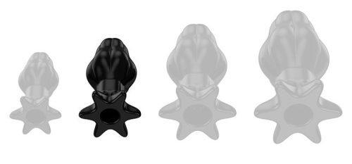 Starass Black Tunnel Plug M – stílusos anális játékszer 9 x 5 cm