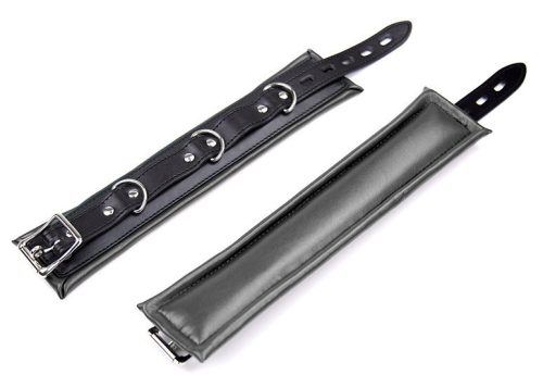 Simply Dom – fekete nyakörv és bilincses készlet