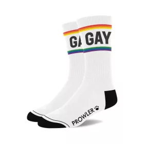 Páros GAY fehér-színes zokni – stílusos kényelem