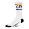 Páros GAY fehér-színes zokni – stílusos kényelem