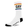 Páros GAY fehér-színes zokni – stílusos kényelem