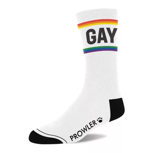 Páros GAY fehér-színes zokni – stílusos kényelem