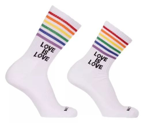 Love Is Love fehér sportzokni
