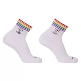 Love is Love Vékony zokni fehér színben