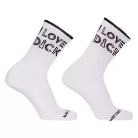 I Love Dick – prémium fehér zoknik