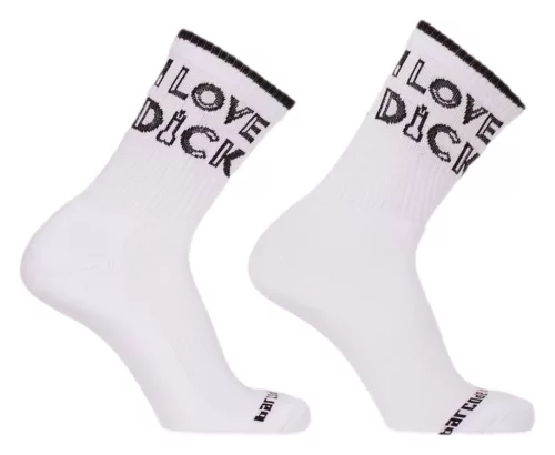 I Love Dick – prémium fehér zoknik