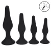 4 darab elegáns fekete análplug készlet