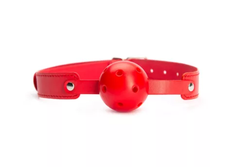 Szájpecek Szellőző gömb 4 cm piros állítható pánttal