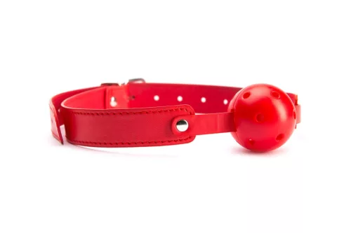 Szájpecek Szellőző gömb 4 cm piros állítható pánttal