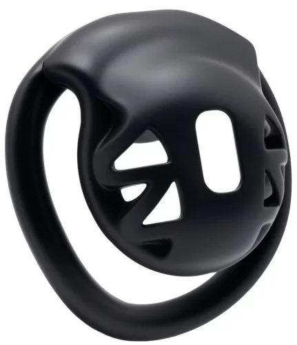 ZeroDick Péniszketrec ABS műanyag perforált integrált zárral fekete 3,5x3,3 cm