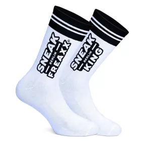 Sneak King – prémium fehér-fekete zokni
