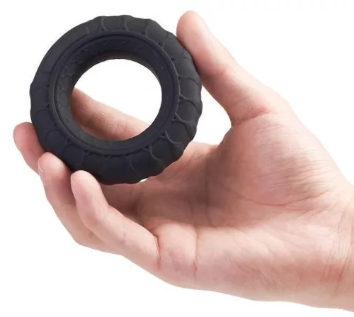 Tirering Péniszgyűrű Vibráló, texturált, vízálló 40 mm szilikon