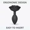 Open Roses Anál plug Ergonomikus, puha 9 cm fekete onyx L méret