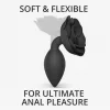 Open Roses Anál plug Ergonomikus, puha 9 cm fekete onyx L méret