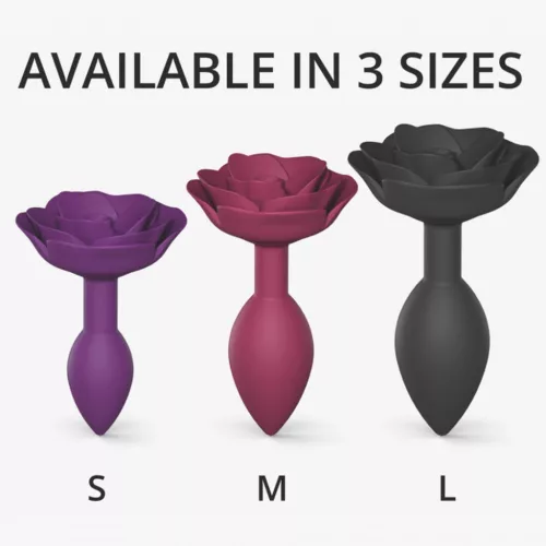 Open Roses Anál plug Ergonomikus, puha 9 cm fekete onyx L méret