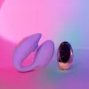 Wonderlover Vibrátor Podwójna stimuláció, Trzepocząca, Távirányítós 9,8 cm lila