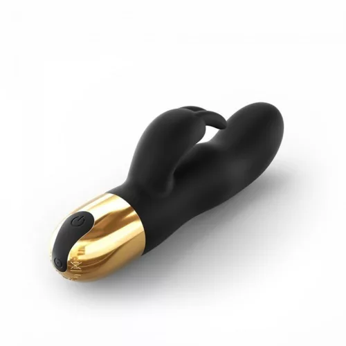 Marc Dorcel Vibrátor Rezgő, 10 mód, USB töltés, vízálló 19 cm fekete-arany