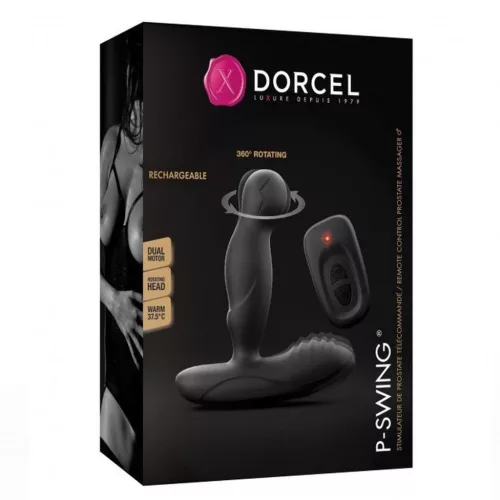 Dorcel Prosztata masszírozó 16 program, 3 rotáció, fűthető 9 cm fekete