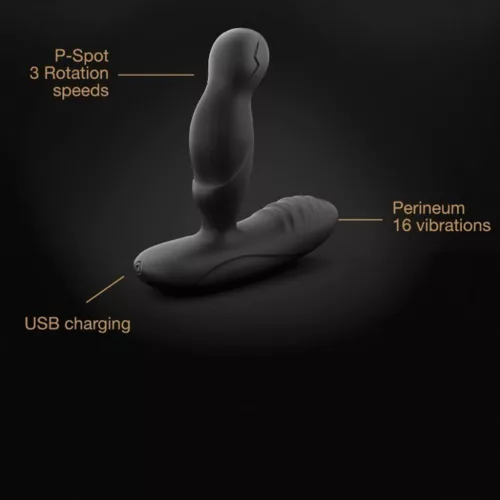 Dorcel Prosztata masszírozó 16 program, 3 rotáció, fűthető 9 cm fekete