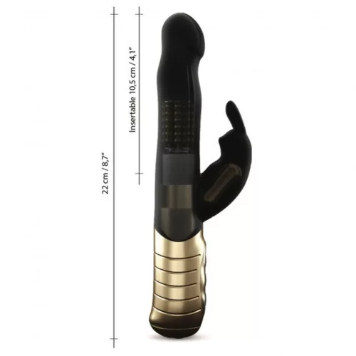 Dorcel Vibrátor Dupla motor, forgó 22 cm fekete-arany