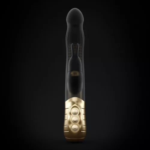 Dorcel Vibrátor Dupla motor, forgó 22 cm fekete-arany