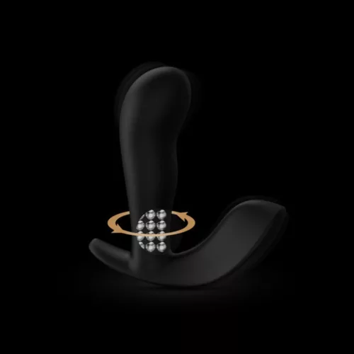 Dorcel vibrátor 10 rezgés, 5 forgó mód zakrzywiony szilikon 11,5 cm fekete