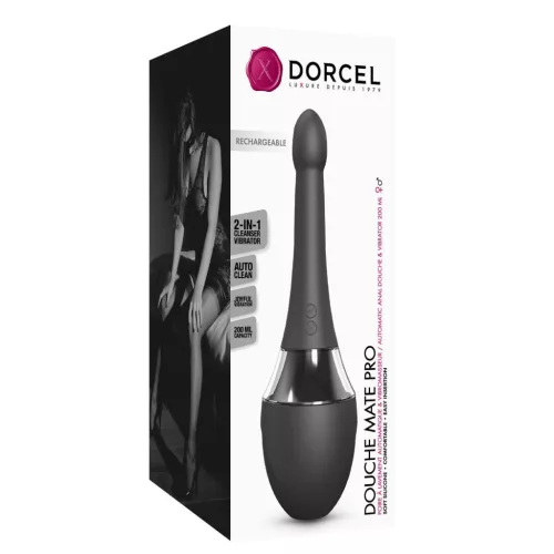 Douche Mate Pro Análdöző vibrációs 200 ml fekete