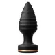 Conol anál plug 10x4 cm texturált, 10 rezgésmód USB tölthető fekete
