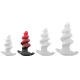 Hadek Anál plug Spirál formájú 12 cm piros