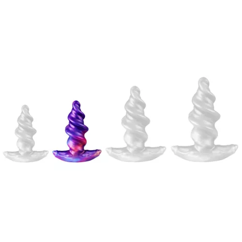 Anál plug széles alappal szilikon 12 x 5 cm lila S méret