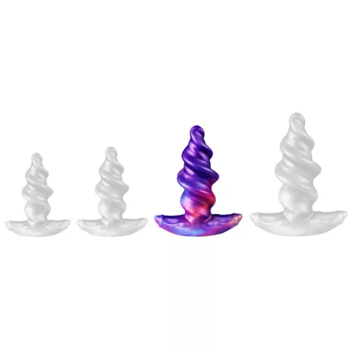 Anál plug Spiráltal Spiral alakú, széles alap 13 cm lila méret M