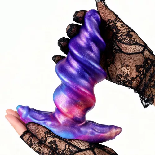 Anál plug Spiráltal Spiral alakú, széles alap 13 cm lila méret M