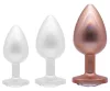 Diamsy Anál plug Kúpos, sima felület 8 cm fekete alumínium